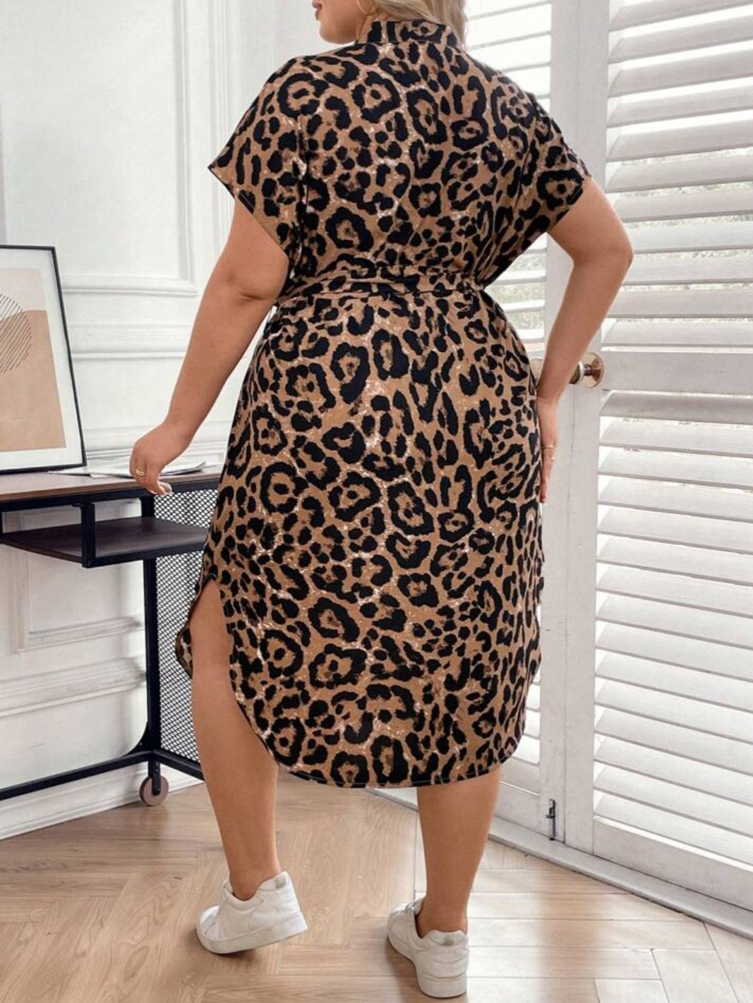 Vestido Casual con Estampado de Leopardo